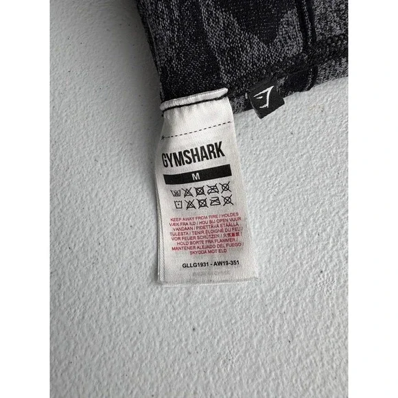 Gymshark Camo Seamless Leggings High Waisted Workout Fitness Gym Gray M‎ - Picture 5 of 6